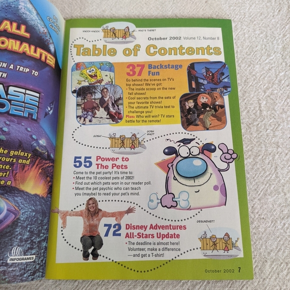 Disney Adventures Magazine 2002 Spider-Man Kim Possible SpongeBob - Picture 10 of 11